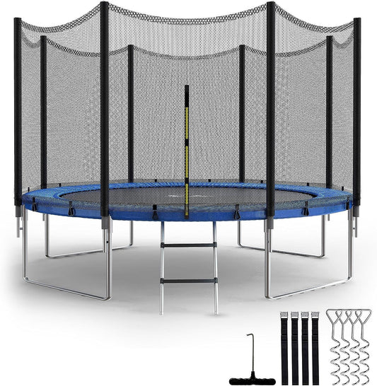 12FT - Outdoor Trampoline for Kids and Adults -12ft Blue